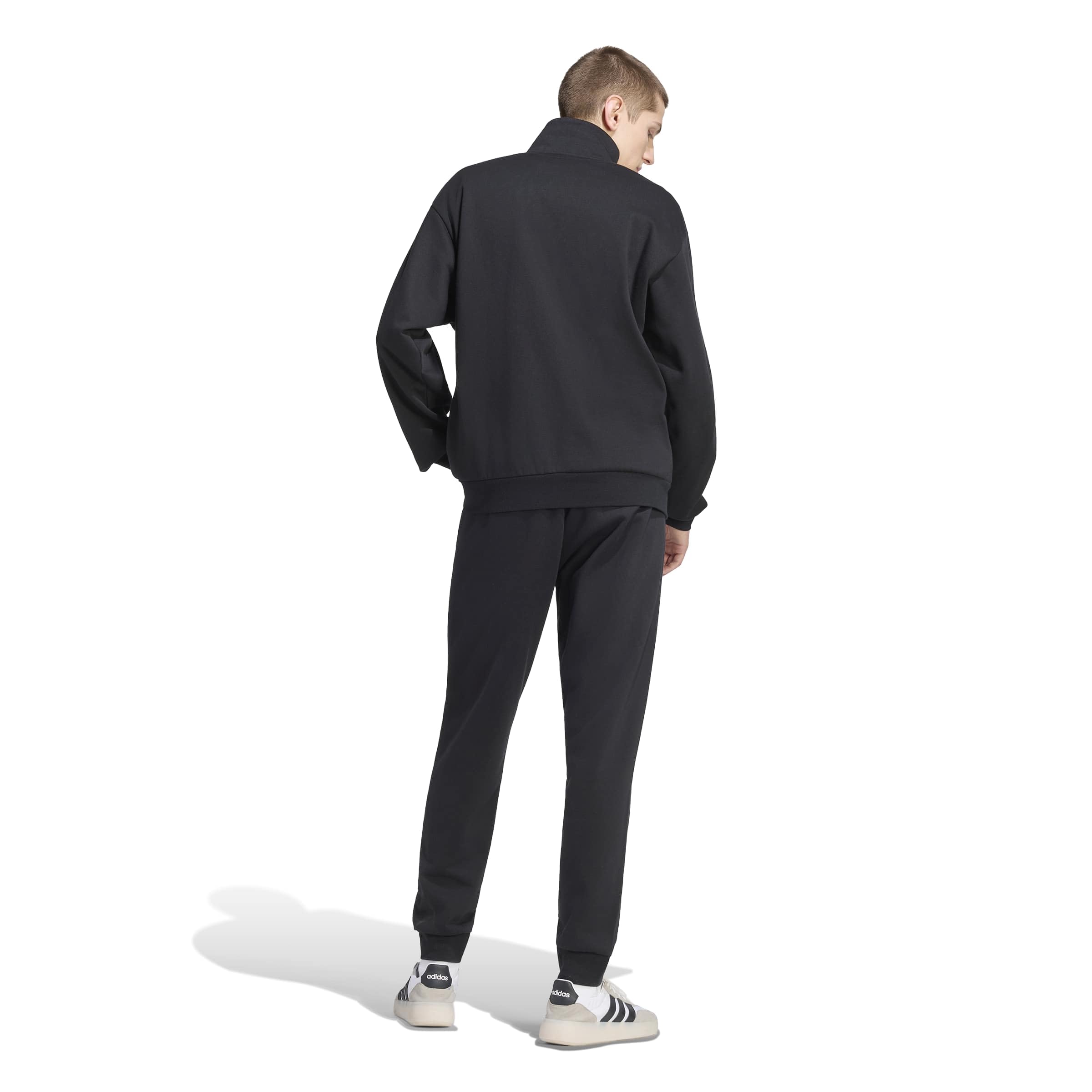 adidas Herren 3-Stripes Fleece Track_Suit, black/white, M