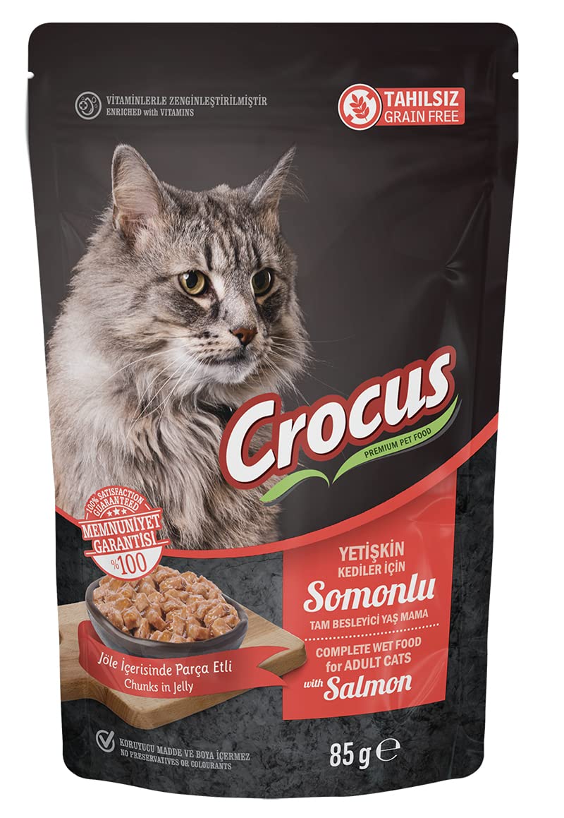 CROCUS Pouch Yetişkin Kedi Somonlu Jöleli 85G, 856-002