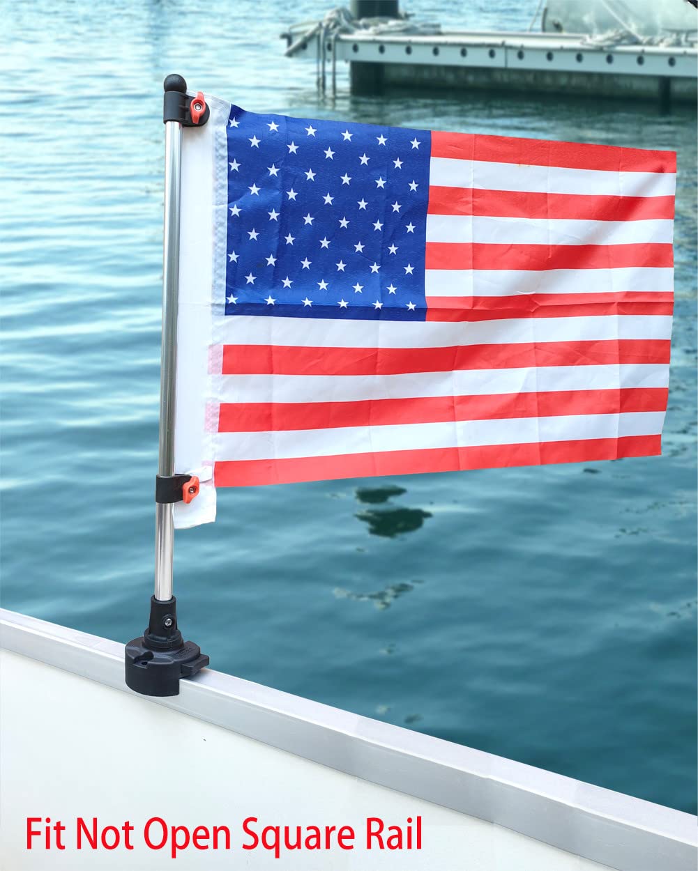 Brocraft Pontoon Boat Rail Mount Flag Pole