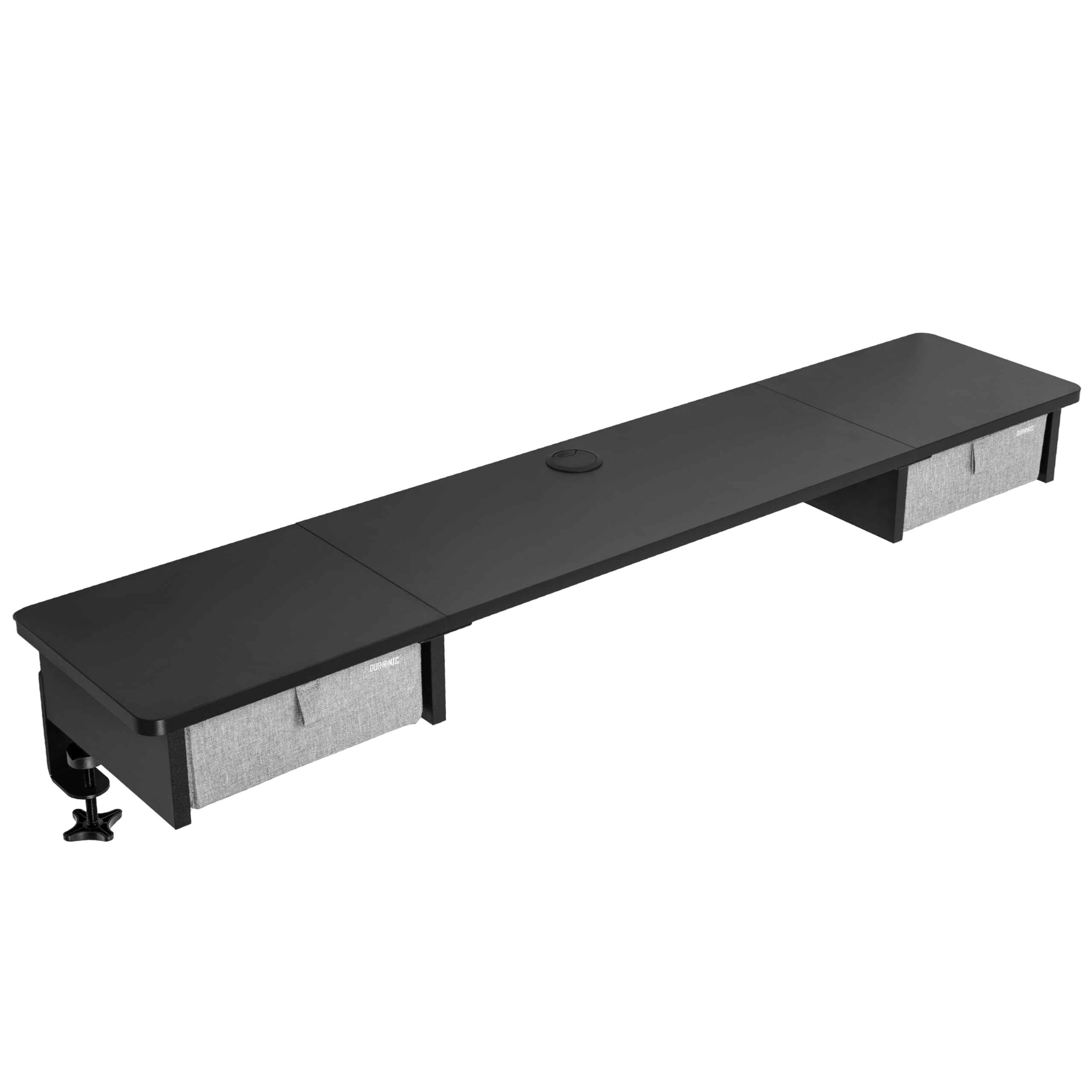 Duronic DD2 BK 120 cm Desk Top Nero con 2 cassetti | Compatibile con tutti i Desk Top da 120 cm | Accessorio per scrivania | Professionale estetico e organizzato | Superficie per sollevare lo schermo