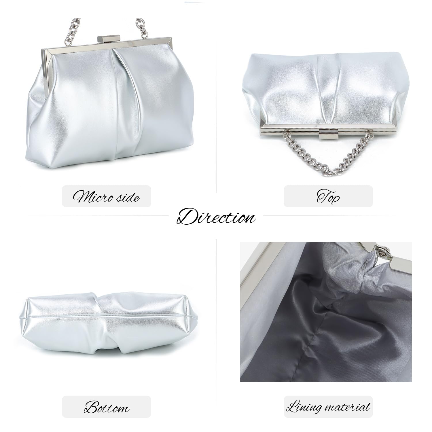 PU Borsa Da Sera In Pelle per Le Donne Crossbody Borsa A Tracolla Pochette Borse