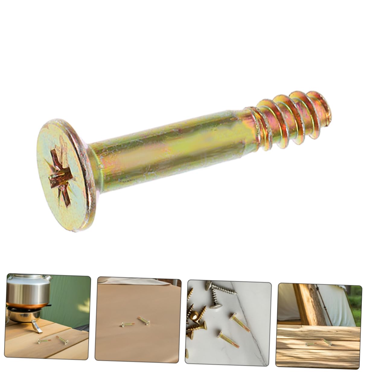 BESTonZON Accesorios Metálicos Montaje Rápido 20 Piezas y Reutilizable para Toldos y Carpas de Camping al Aire Libre para Gazebos Dorados