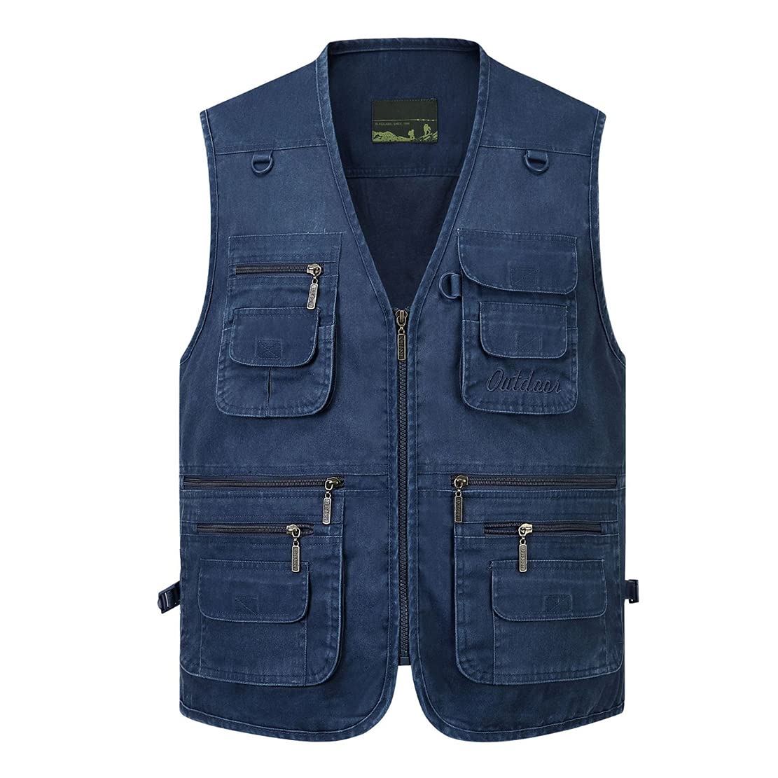 Gilet da uomo multi tasca, comodo da uomo, in cotone resistente, multi-tasche, da lavoro, da viaggio, estivo, leggero, traspirante, pesca, caccia, escursionismo, fotografia, senza maniche