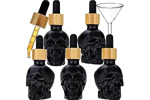 5 Pack 1oz Skull Dropper Bottle Set
