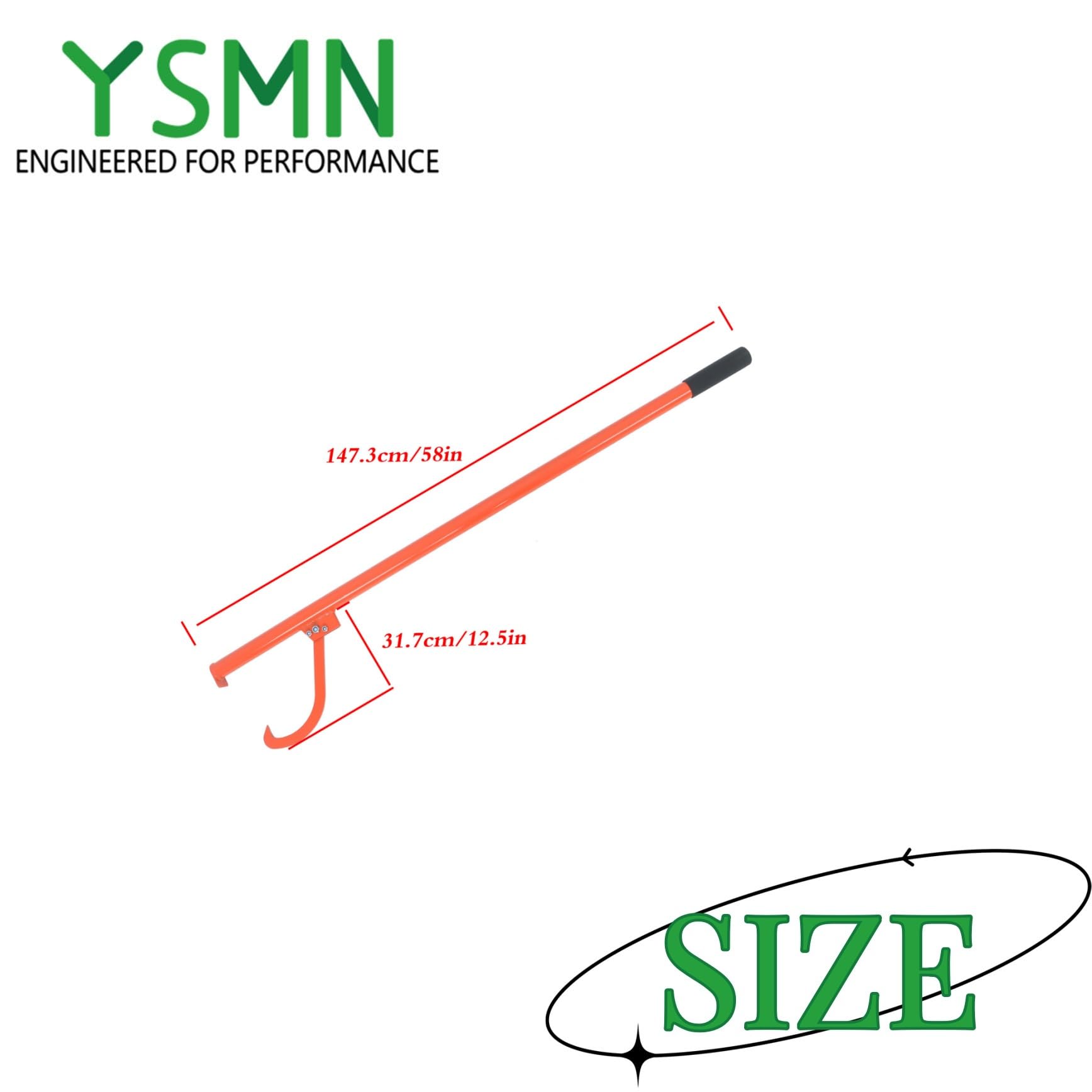 YSMN 58in Cant Hook/Steel Cant Hook Logging Tool Log Roller Tool Retractable Opening Felling Log Roller Tool
