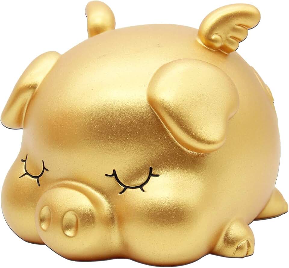gold piggy bank