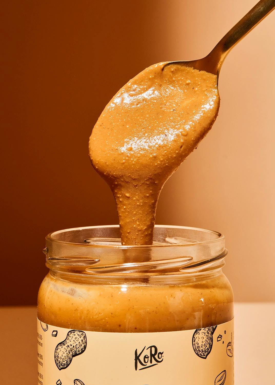 KoRo - Gesalzenes Erdnussmus 6 x 500 g - Vegan - Nussmus aus gerösteten Erdnüssen und einer Prise Salz - Ohne Palmöl und ohne Zuckerzusatz* - Proteinquelle