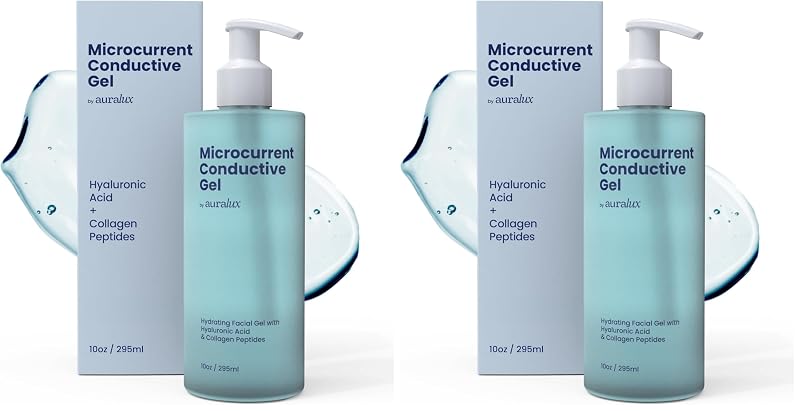 Gel condutor Berkland para dispositivos de microcorrente com peptídeos de colágeno e ácido hialurônico, Pacote com 2