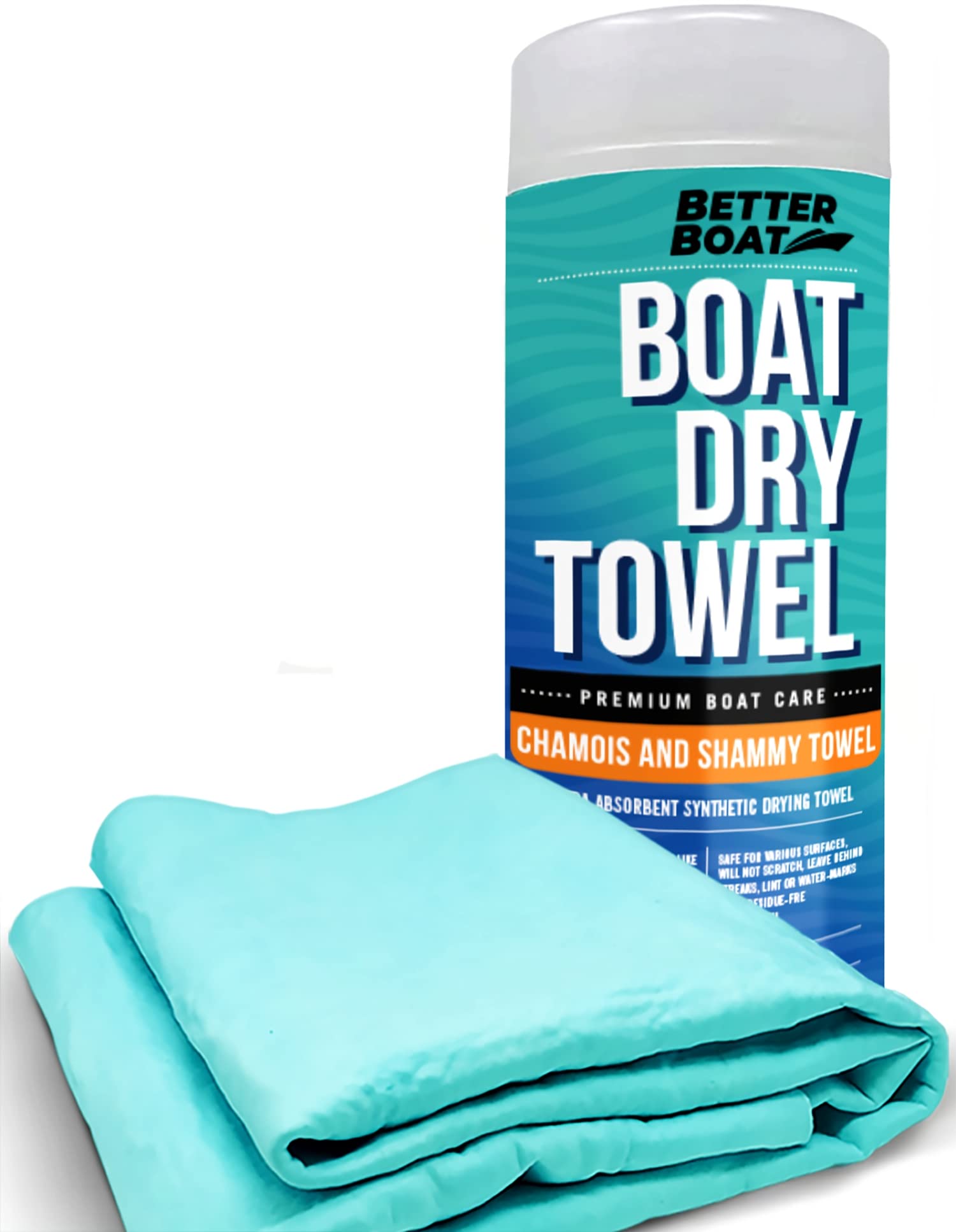 Ultra Absorbent Drying Chamois Cloth Synthetic Smooth Shammy Towel for Car and Boat Marine Grade Dry and Cleaning Supplies