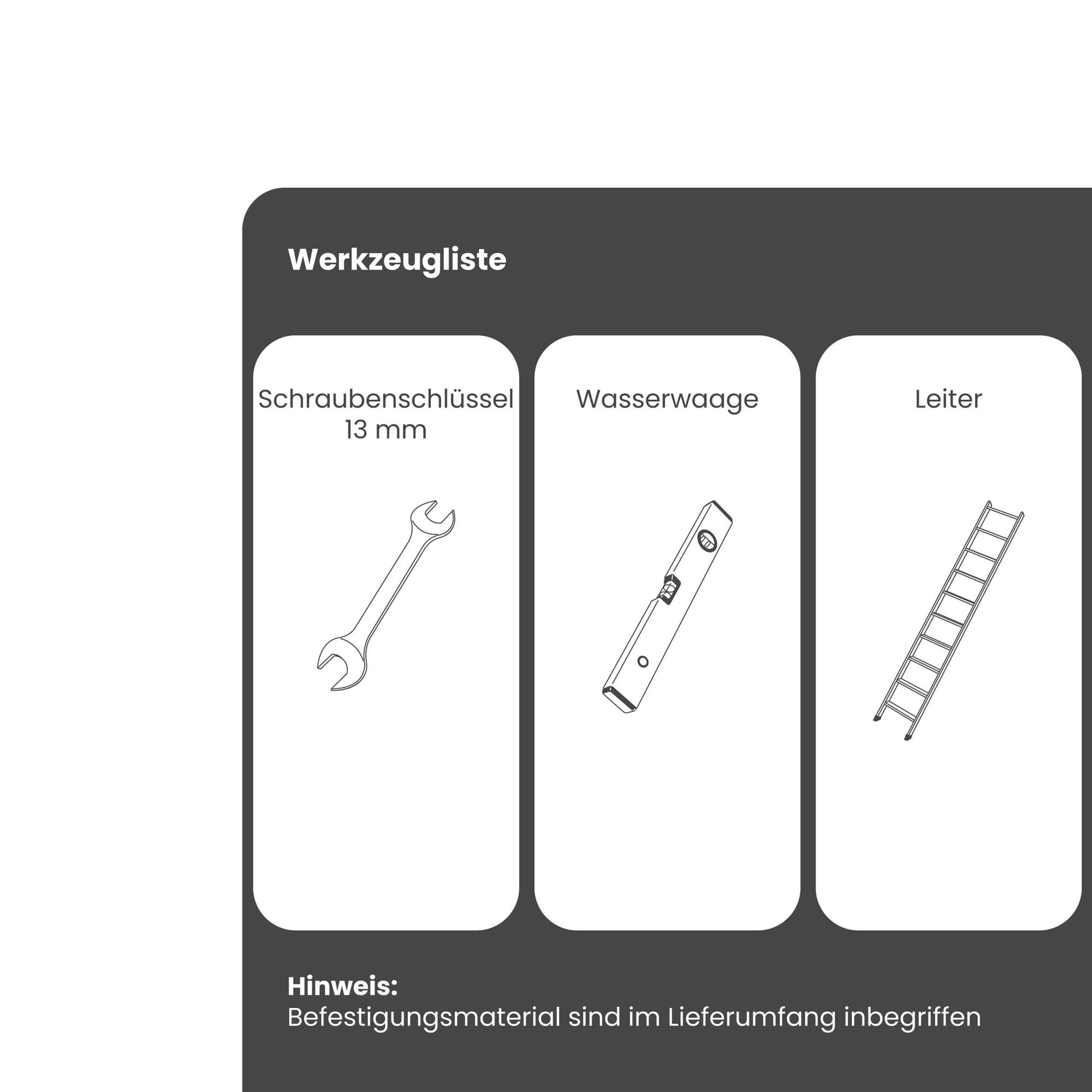 Laufrost Set für flache Dachziegel 60cm, Dachtritte für Schornsteinfeger Ziegelrot, inkl. Montagematerial für sichere Dachbegehung