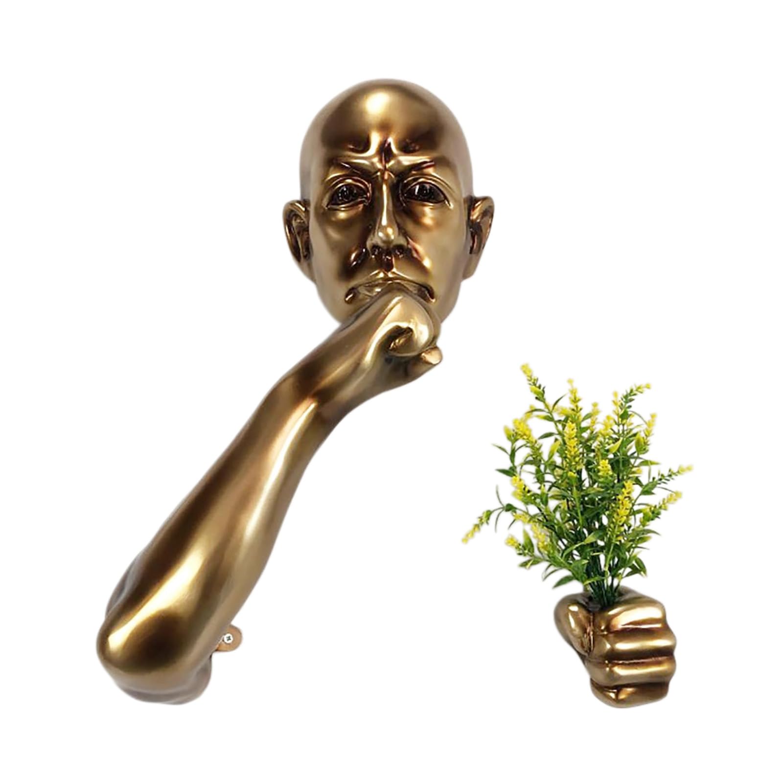 YXCQHZM Thinker Wall Decor Sculpture - Abstract Man Figures Wall Hanging Sculptures - 3D Wall Art Bust Sculpture & Hand Statue for Living Room,Office,Bar
