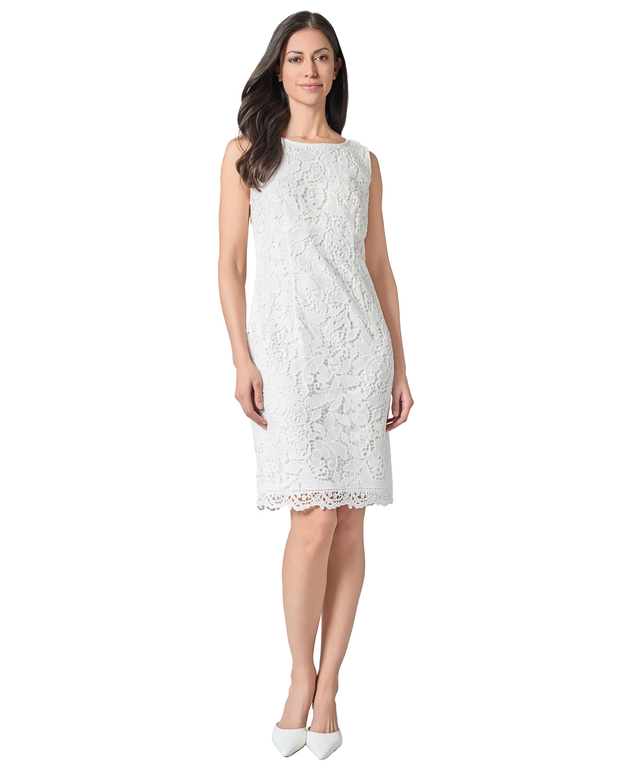 Kasper Womens Womens Lace Sheath Dress
