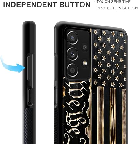 Miniatura 8 de DAIZAG Funda compatible con Samsung Galaxy A23, Dont Tread on Me Bandera Americana de grano de madera para hombre y mujer, protección a prueba de
