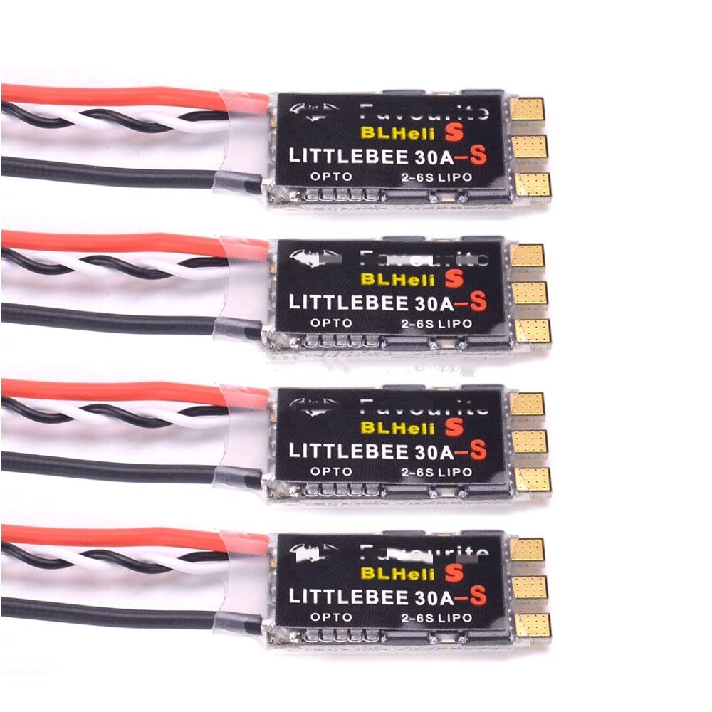 LittleBee 30A-S ESC 30A Electronic Speed Controller BLHeli_S OPTO 2-6S Compatible With Multishot Oneshot42 And OneShot125 Compatible With Wizard X220 X220S(4PCS ESC)
