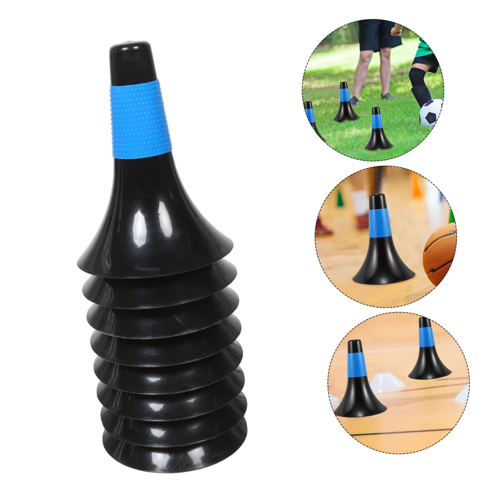Abaodam 8piezas Conos Marcadores De Entrenamiento para Baloncesto y Fútbol Obstáculos De Agilidad para Práctica Deportiva Jardín o Campo