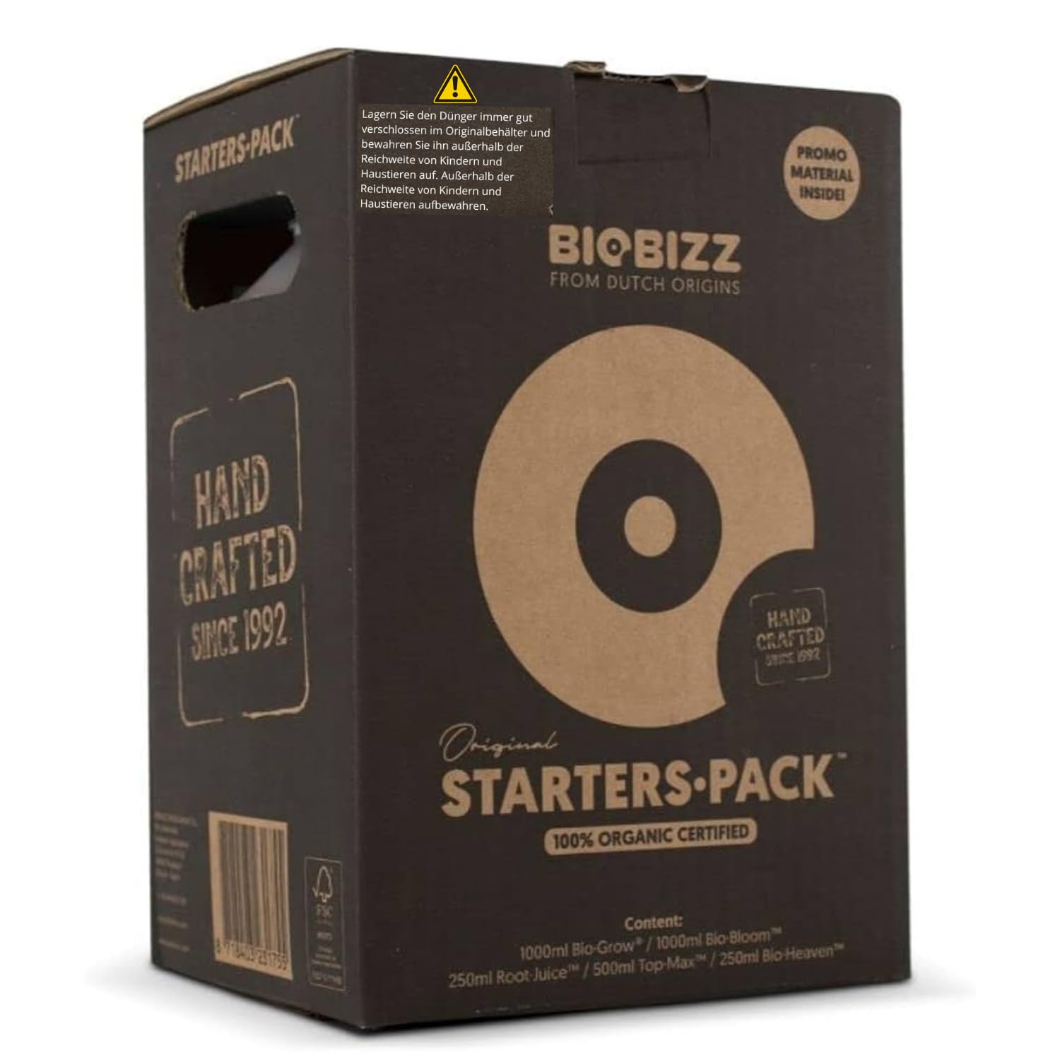 Starter Pack Biobizz Dünger Set | Starterset GrowSet Indoor | Naturdünger | Flüssiger | Wachstum und Blüte | 100 % organisch | Für 10–30 Pflanzen | Für Anfänger geeignet | Einfache Anwendung