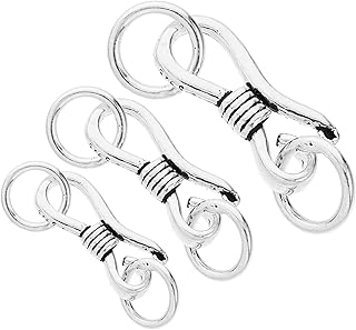 ロブスタークラスプ 925 シルバー ネックレス 留め具セット S字フック付き ジュエリー手芸用品 3個セット