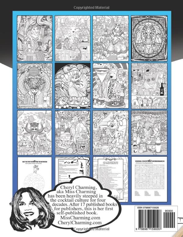 Miniatura 2 de Miss Charmings Cocktail Coloring Book Volume 1 Classic and Popular Vodka Cocktails