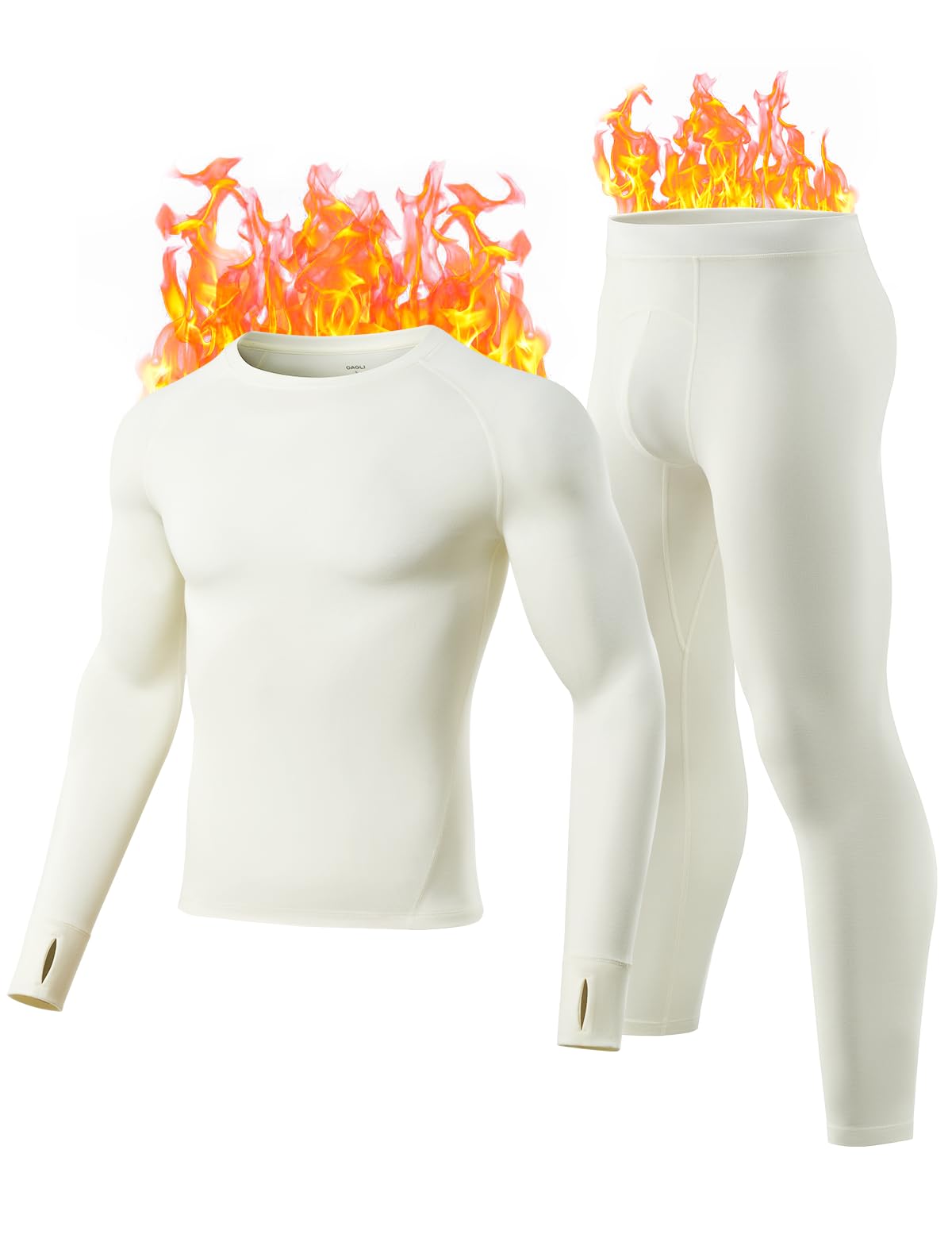 Long Johns for Men Thermal Underwear Soft Fleece Lined Base Layer Set Thermal Top Bottom Pajama Set for Cold Weather-image-43