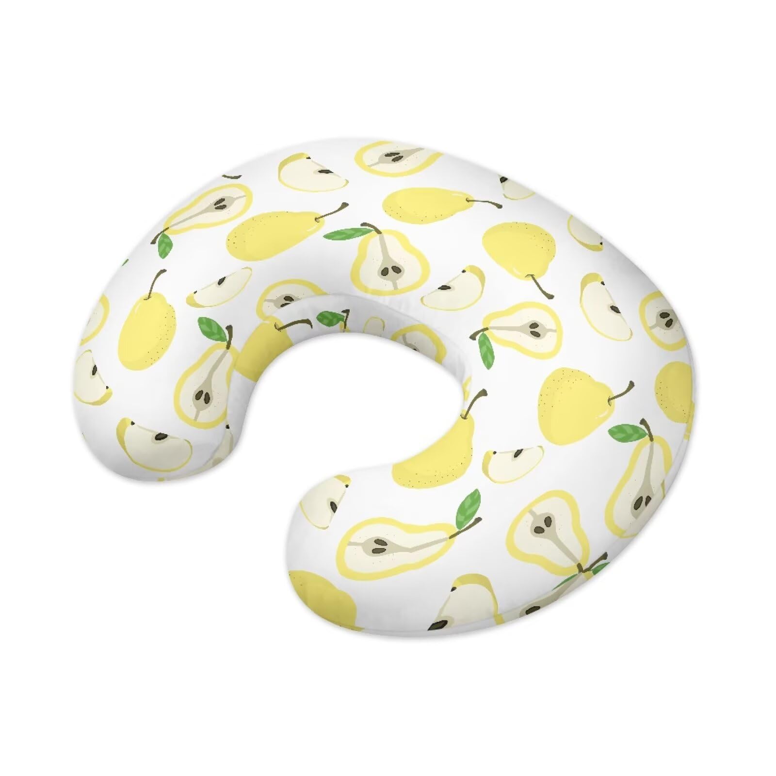 Xernghsao Baby Nursing Pillowcase Yellow Pear Print Stretchy and Super Soft Removable and Washable Suitable for Both Male and Female Babies Suitable for Bottle Feeding and Breastfeeding