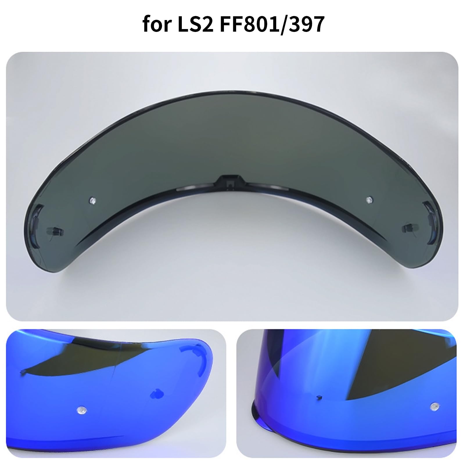 Visiera di ricambio per casco LS2 FT2 VECTOR Sedici Strada 2 Strada 3 FF801 FF397 Pinlock-Ready Face Clear Red Visor Protezione UV Casco Scudo Revo Tint Ricambio (Revo Clear Red)