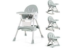 Comfy 4-in-1 Foldable Baby High Chair with Wheels