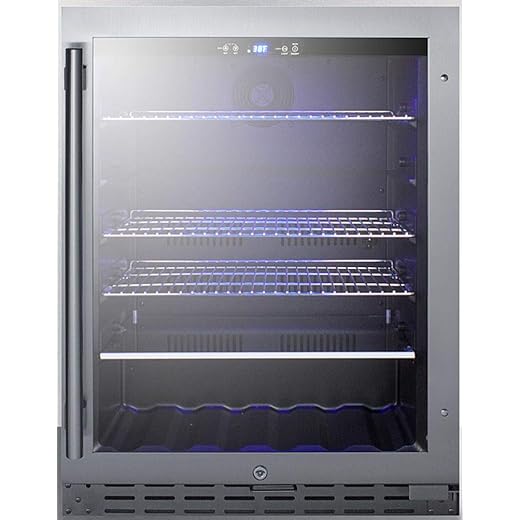 Summit 24” Beverage Center, 4.2 cu.ft. Capacity, ADA Compliant, Stainless Steel & Glass- ALBV2466