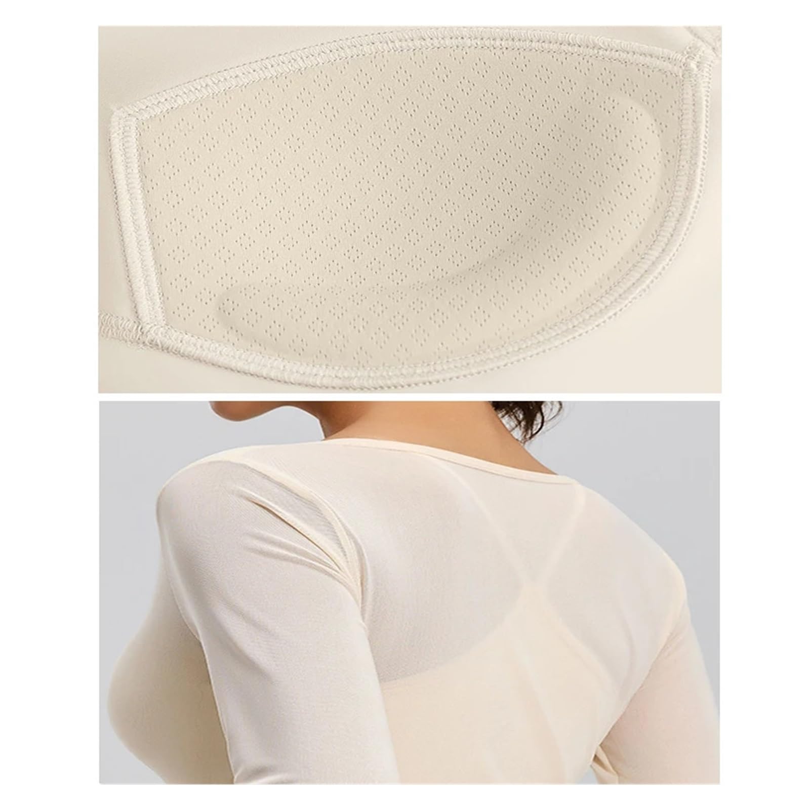Top yoga a maniche lunghe donna Canotta a rete da donna a maniche lunghe | Set di gilet da yoga in 2 pezzi con imbottiture fisse integrate