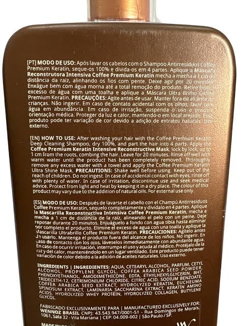 Wennoz Coffee Premium Kit Keratin Progressive All Liss 3 Steps 33.81 Fl. Oz (HONMA TOKYO)