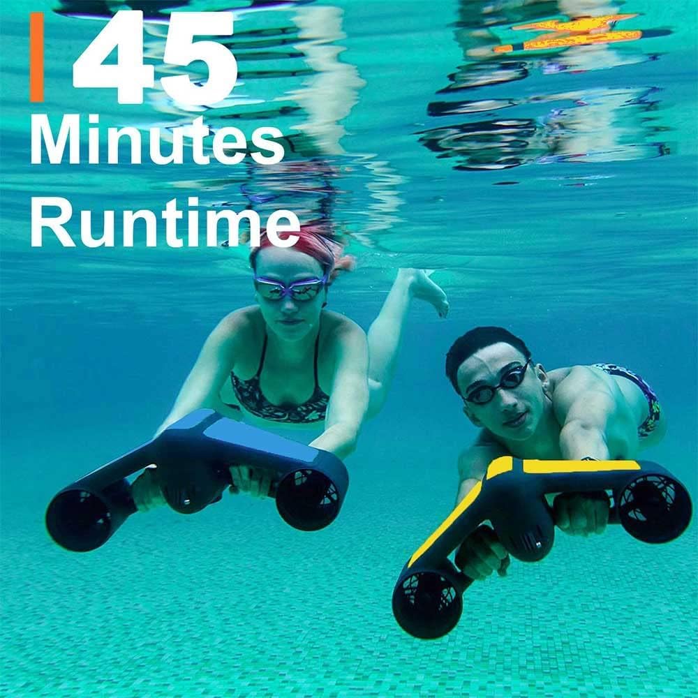 S1-Pro Scootter Undater Scooter Dual Motors 2 gears for diving and snorkeling of the swimming pool for water sports with video editing, dive up to164 feet, 4 mph, 45 minutes of operation, blue, 19x8x8 4