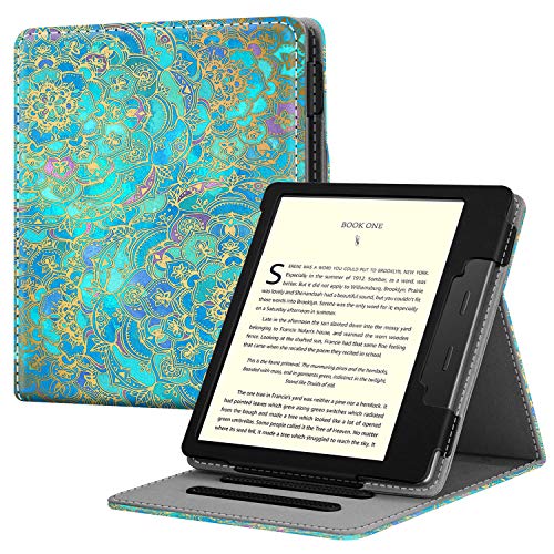 Fintie Flip Case for All-New Kindle Oasis (10th Generation, 2019 Release and 9th Generation, 2017 Release) - Multi Angle Hands Free Viewing Stand Cover with Auto Sleep Wake, Shades of Blue