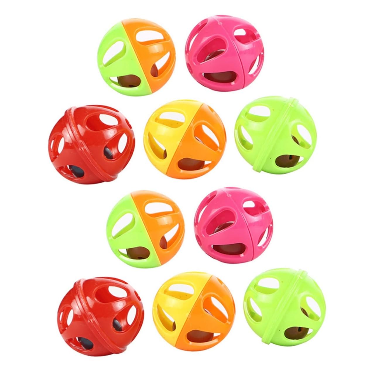POPETPOP 100 Pz palla di campana palline di gatto con campanellini con campana all'interno cane che gioca a pallone gatto giocattolo giocattoli animale domestico palla