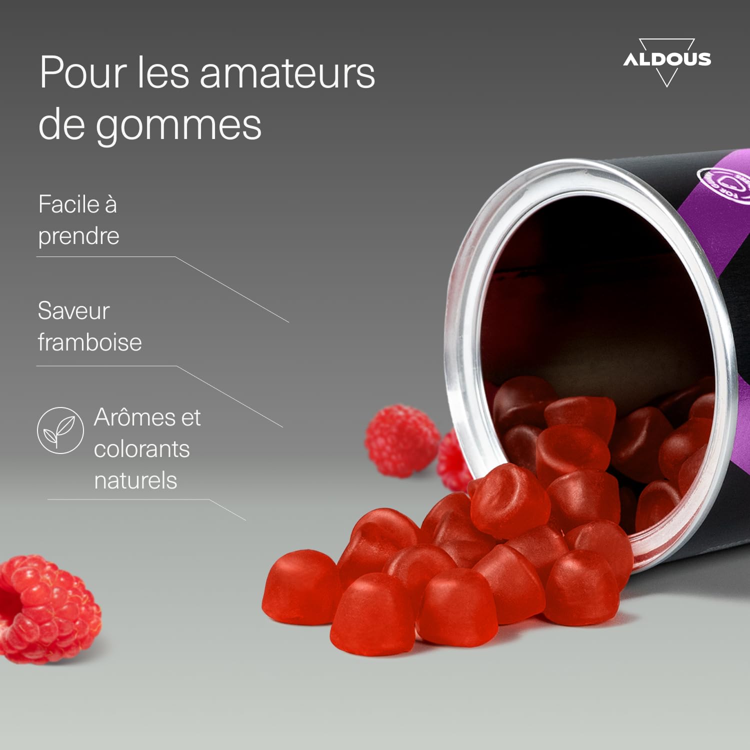 Collagène avec magnésium et acide hyaluronique - 120 gommes - Avec Q10 et Vitamines C, B12, D3, A - Collagène hydrolysé - Articulations solides, peau lisse et de l'énergie - Aldous Collagene