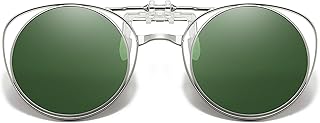 Polarized Kids Clip on Sunglasses over Prescription Glasses for Teen Boys and Girls UV Protection (Smoke Green)
