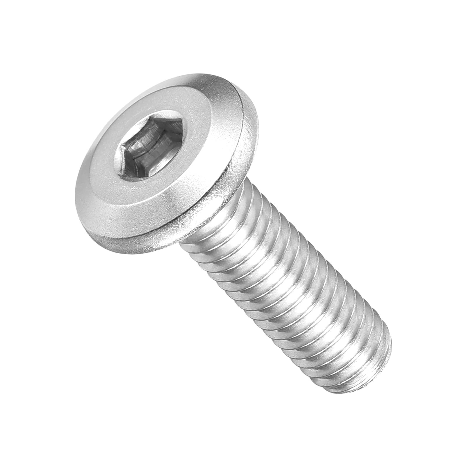 METALLIXITY Flat Head Hex Socket Cap Screws Bolts(M6-1x20) 25Pcs, 304 Stainless Steel Hex Socket Furniture Bolts Screws - for Furniture Woodworking