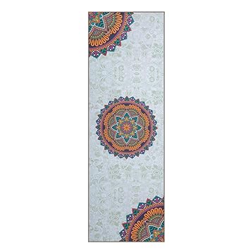 Qunan Yoga Mat Printed Qucik Dry Non-Slip Foldable Yoga Towel Fitn Blanket