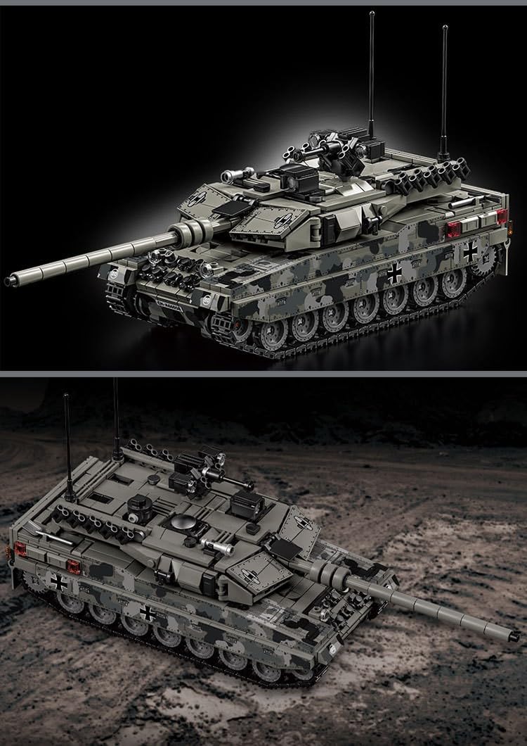 Técnica Leopard 2A7 Tanque Bloques de Construcción, 1009 Piezas Militar Tanque Alemán Juguete Constructivo Juguetes de Construcción de Tanques WW2 Ejército Bloques de Construcción de Tanque