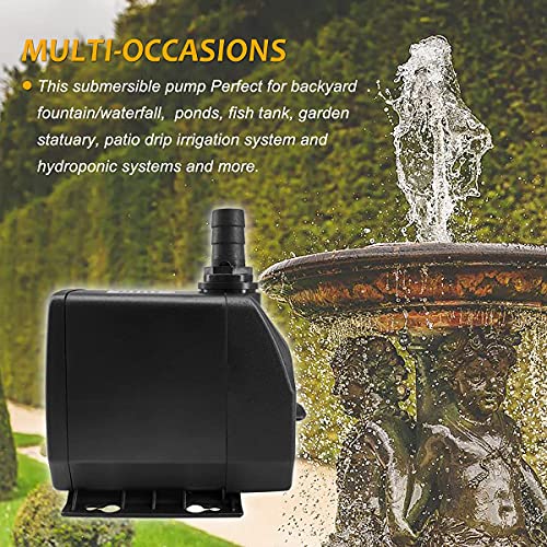 Newpol 800Gph 45W Fountain Pump, Submersible Water Pump With Free Filter Bag For Pond, Aquarium, Hydroponic #TOP4