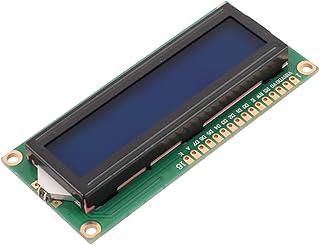 Aexit 1602A-5V LCD Audio & Video Accessories Display Screen Module for MCU White Letter on Video Converters Blue Board
