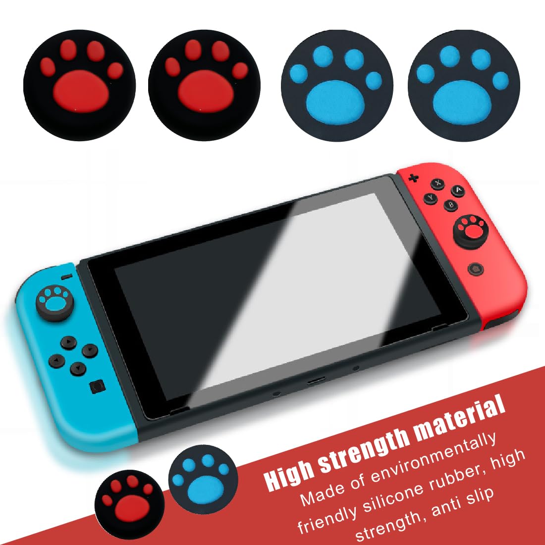 Copri Joystick Analogico Silicone per Controller, Thumb Grip Caps Joycon