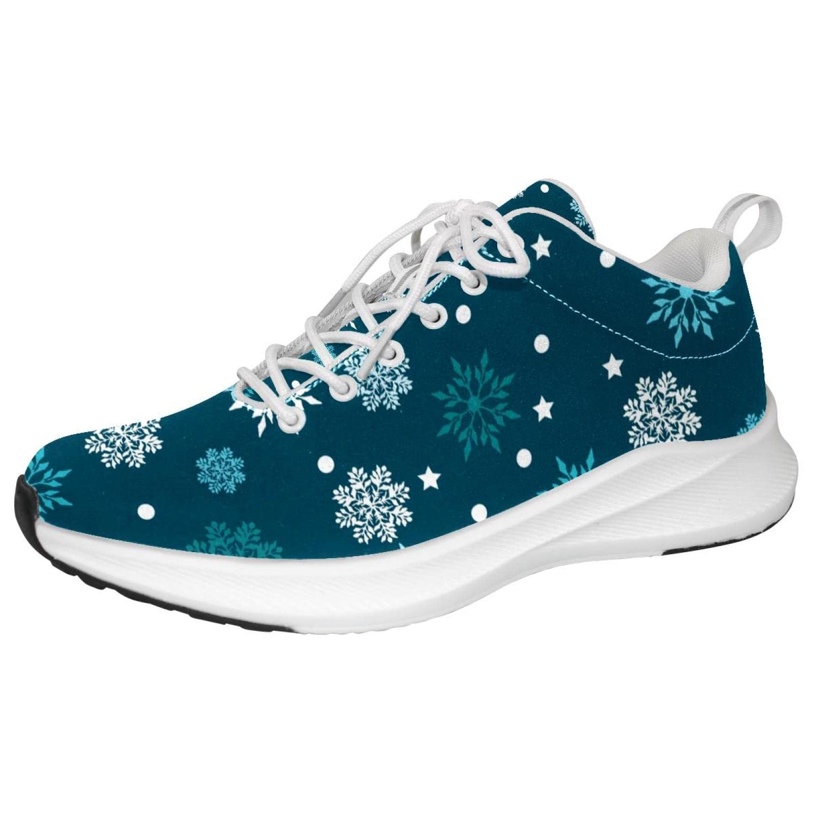 Scarpe da ginnastica uomo personalizzate Scarpe da passeggio leggere Running Athletic Casual Sneakers Retro Inverno Fiocchi di neve modello