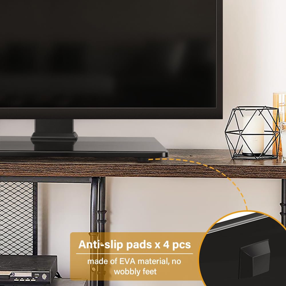 WKWKER Supporto universale per TV LED LCD da 27 a 65 pollici, girevole da tavolo, con altezza regolabile a 30 gradi, base per TV con base in vetro temperato, max VESA 400 x 400 mm