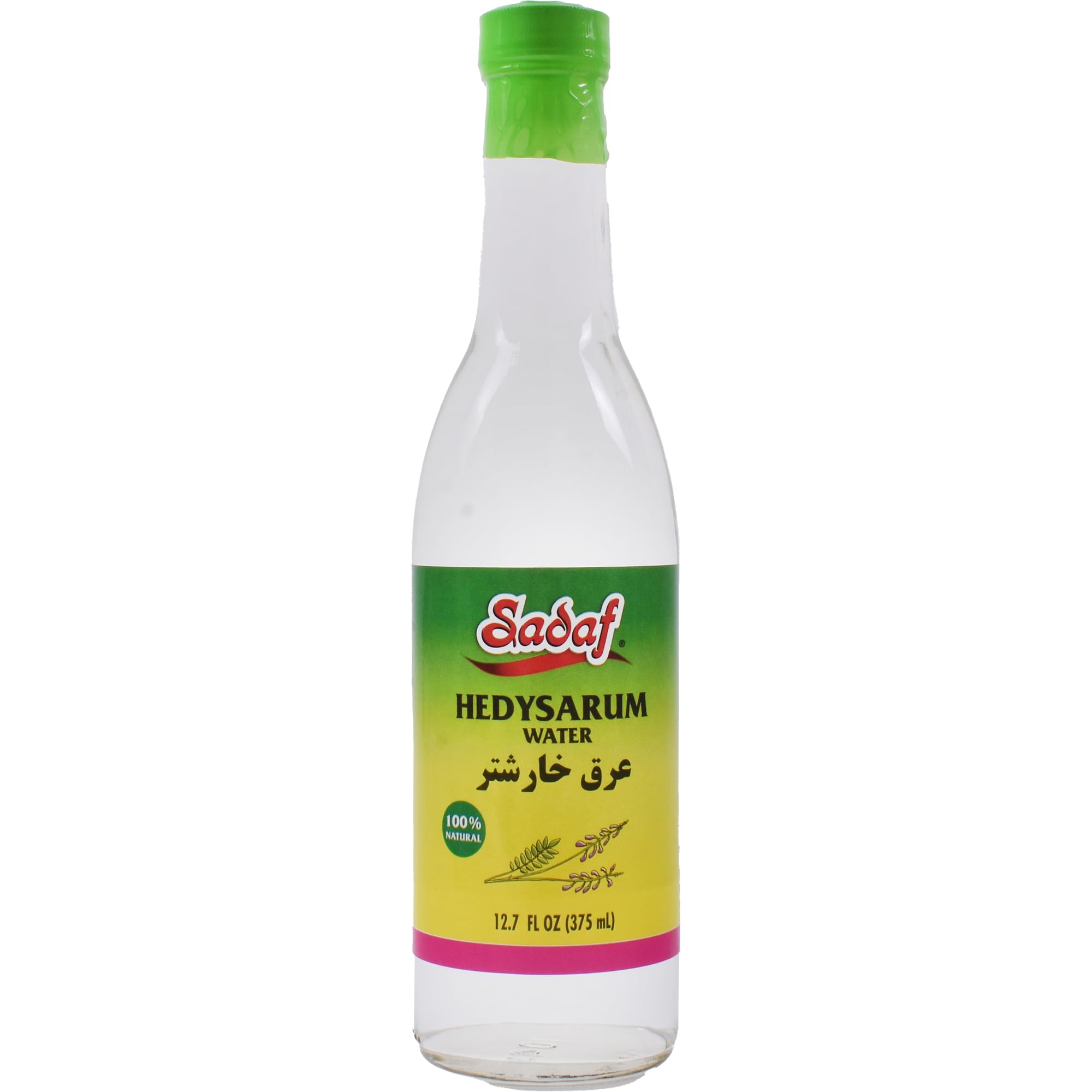 Sadaf Aragh Kharshatar - Hedysarum Water - 100% Natural Flavored Water - Kosher - 12.7 Oz Bottle