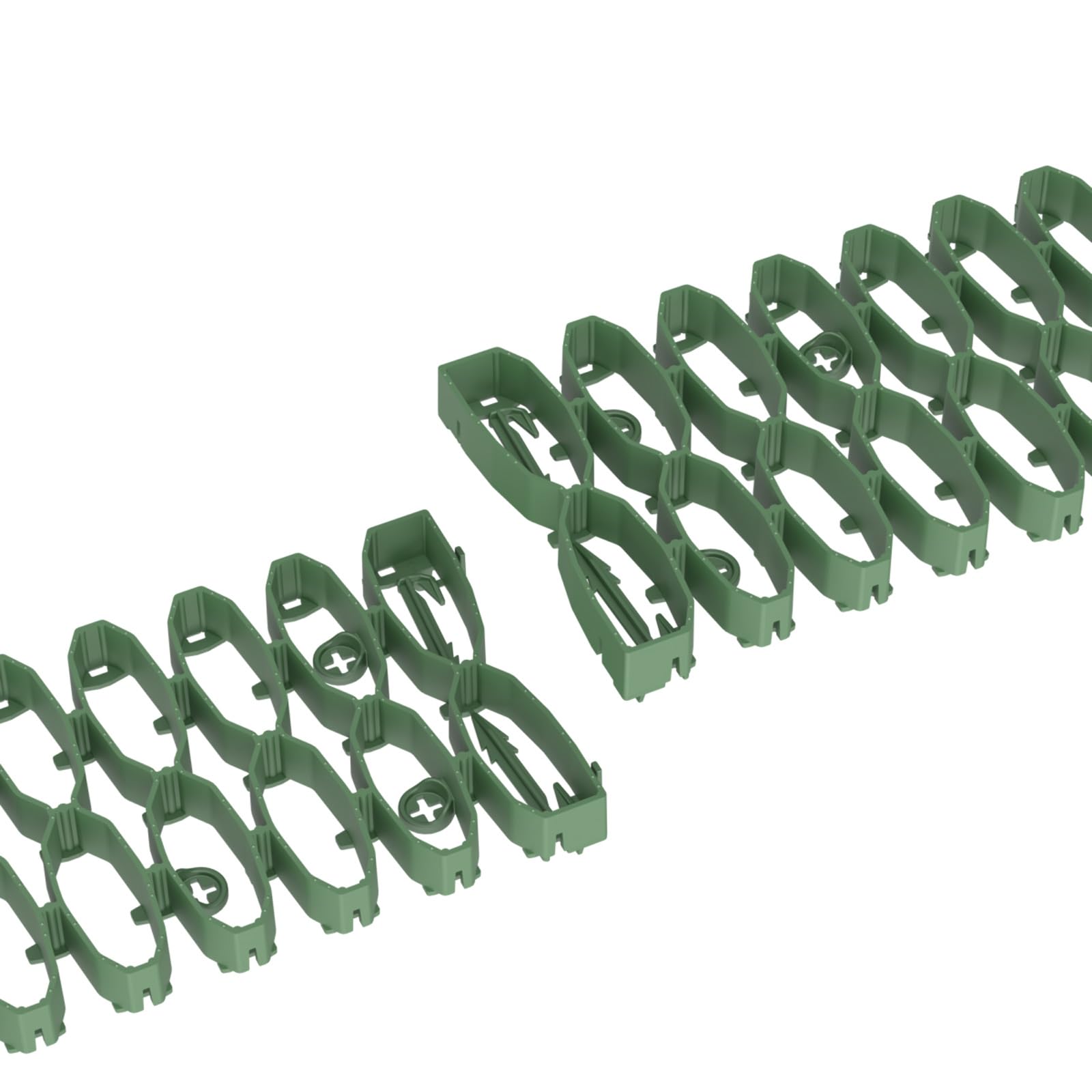 20er Set Rasengitter für Mähroboter Flexible Rasenkante aus Kunststoff Rasengittersteine Mähkante Rasenroboter Rasenkantensteine Rasenschutzgitter (grün)