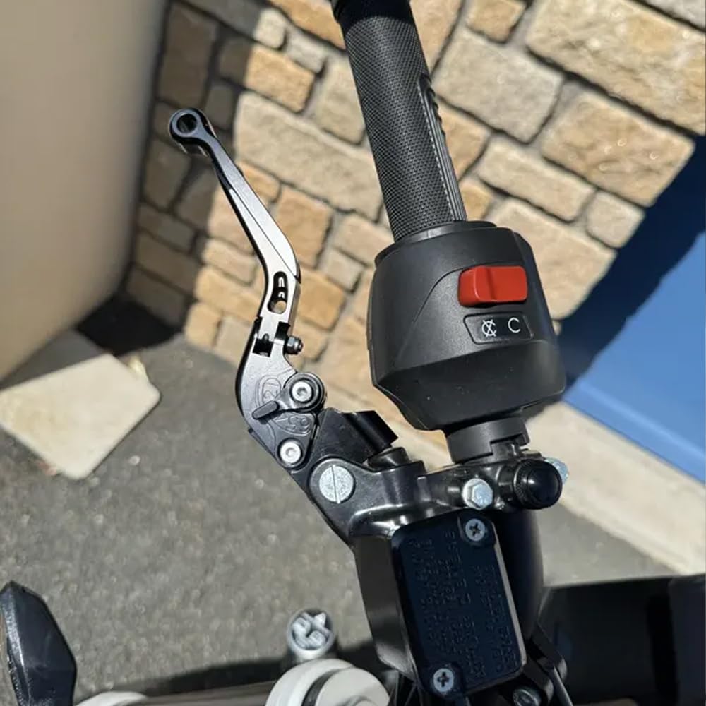 Compatibilità con Z900 Z 900 2025 Manello regolabile CNC della motocicletta Levera freno Levera frizione Z900 Manello pieghevole estendibile (pieno nero)