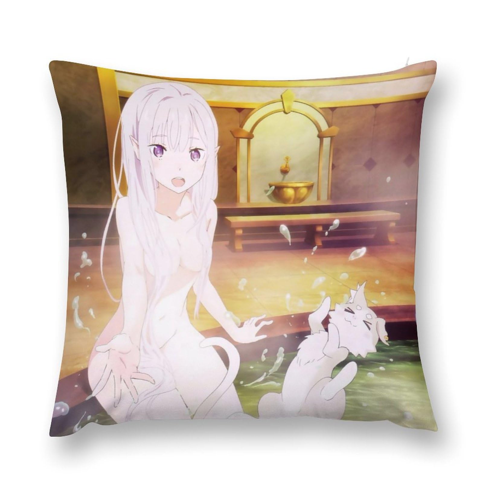 Amazon｜枕カバー エミリア レム ラム アニメ クッションカバー 両面 