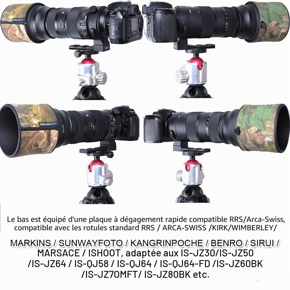 Collier d'objectif Base pour trépied Compatible avec Sigma 150-600 mm f/5-6.3 DG OS HSM Sports, 500 mm f/4 DG OS HSM Sports, 60-600 mm f/4.5-6.3 DG OS HSM Sports, 70-200 mm f /2.8 DG OS HSM Sports
