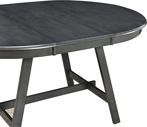 Miniatura 8 de Voohek Mesa de comedor moderna para lugares pequeños, cocina, sala de estar, gris Gris,Natural,https://www.amazon.com/dp/undefined