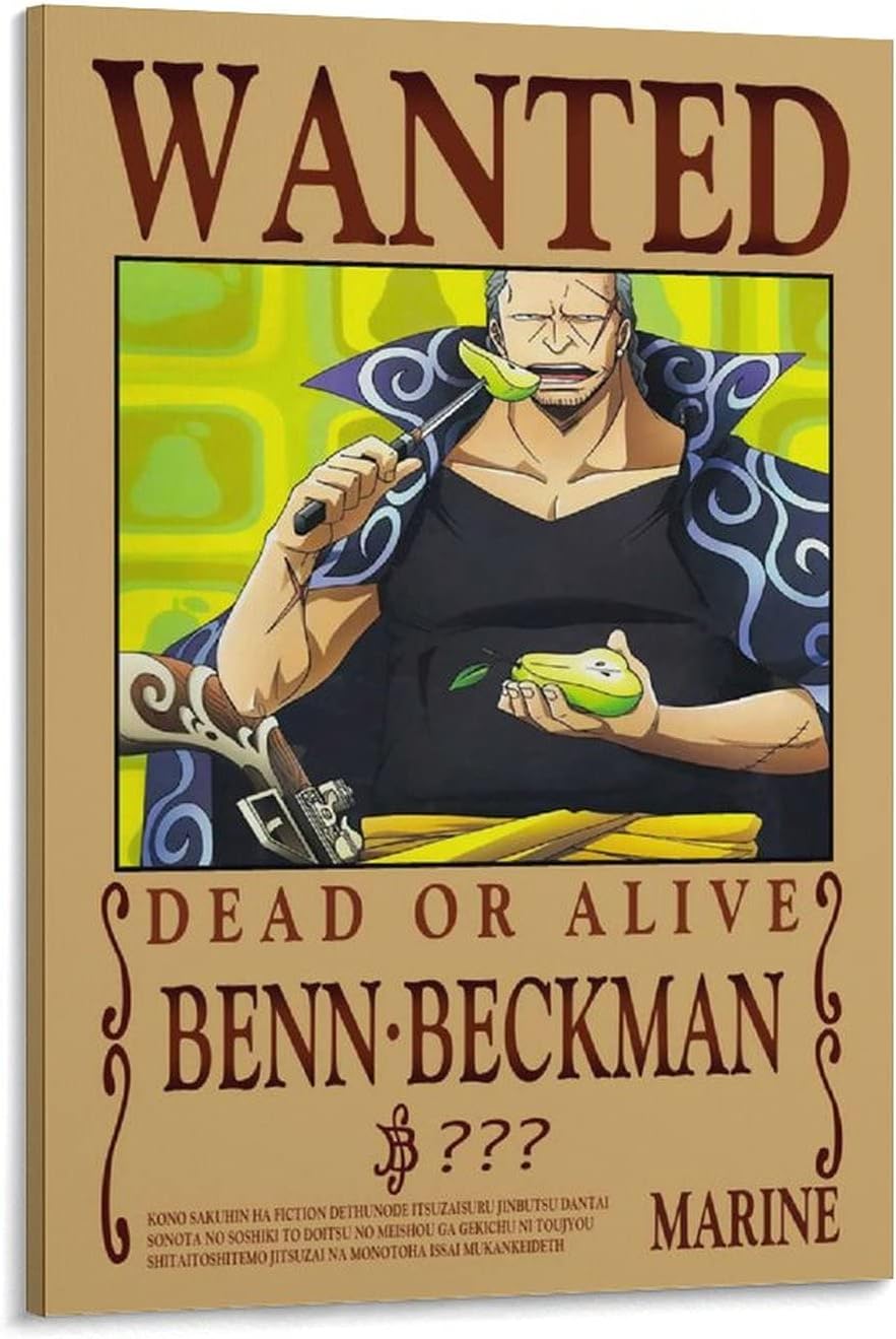 Amazon Com Ben Beckman Has A Cool Poster With A Bounty On His Head Print Canvas Poster Wall Art Suitable For Family Dormitory Office Party Decoration Room Decoration 24 36inch 60 90cm Unframe Style Posters Prints