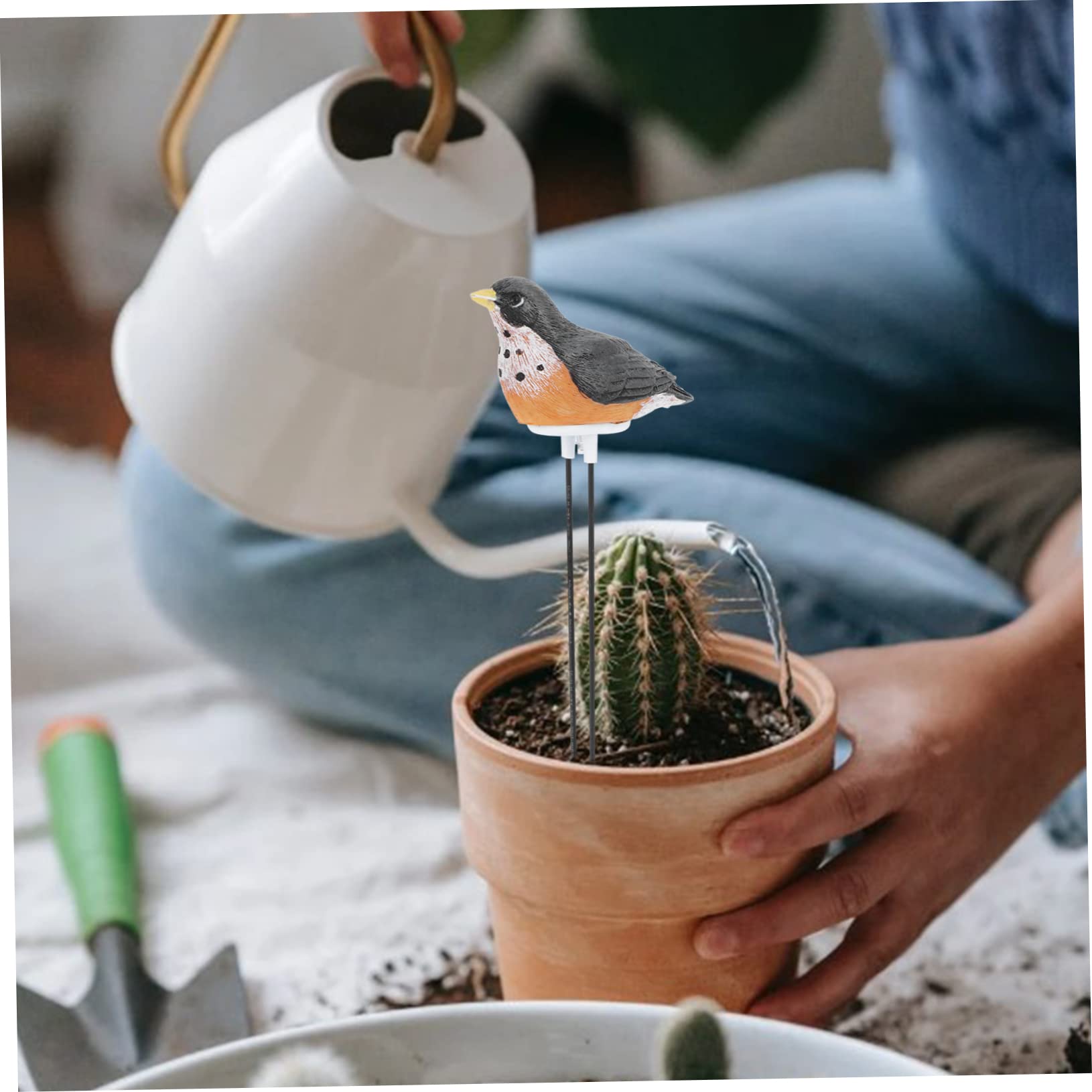 ifundom 2 Pezzi Igrometro Sensore Umidità per Piante Design e Monitoraggio Soil Moisture Perd Esterno Allerta Irrigazione Automatica per Famiglia